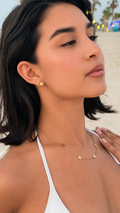 Polished Five-Petaled Flower Necklace and Earring Set