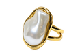 Irregular Faux Pearl Gold Plated