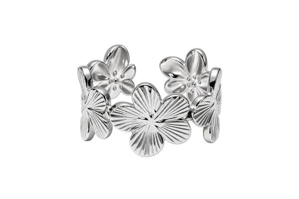 Silver Hawaian flower Five-Petal