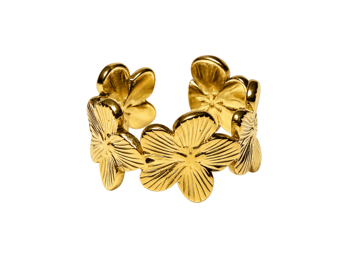 Golden Hawaian Flower Five-Petal