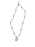 Shaped white pearl pendant necklace