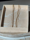 White Bead Chain + Matching Chain Double Waist Chain